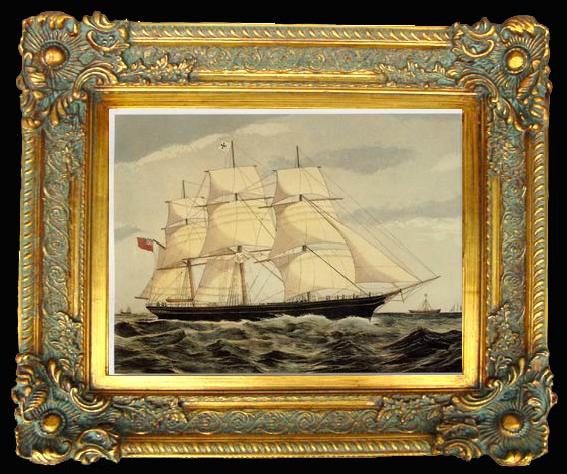 framed  unknow artist Seascape, boats, ships and warships.56, Ta012-2